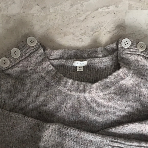 J.Crew Lambswool Sweater with Buttons - Picture 2 of 4